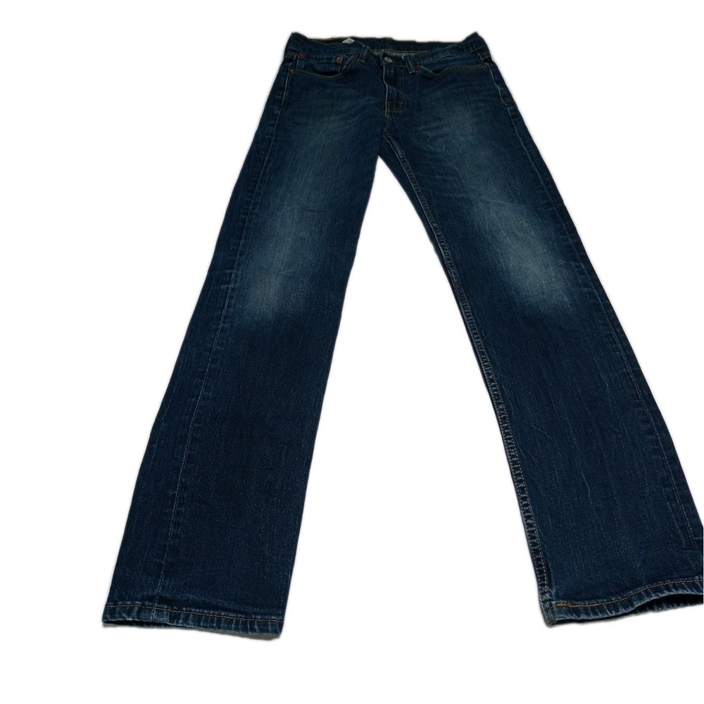 Levis Jeans Mens 32X34 Dark Blue Wash Straight Denim Stretch Egypt